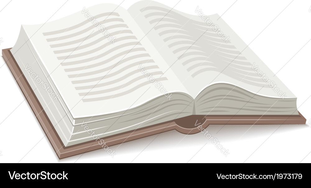 Book with open spread Royalty Free Vector Image