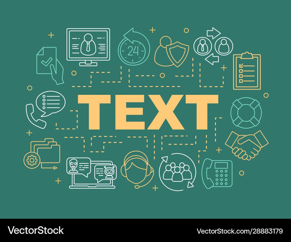 Customer Support Word Concepts Banner Royalty Free Vector