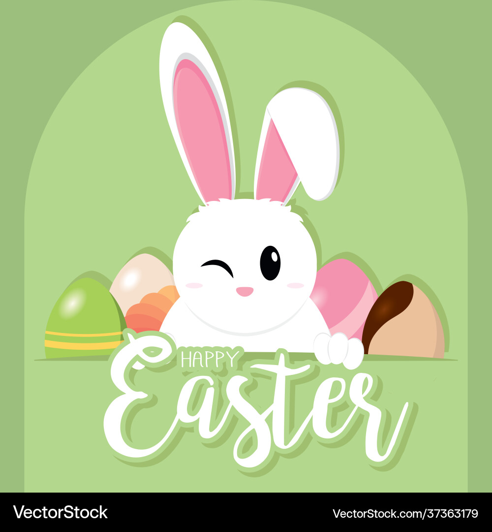 Happy easter poster Royalty Free Vector Image - VectorStock