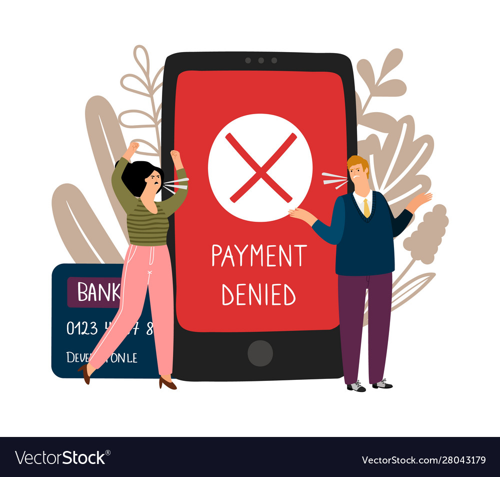 Online payment error Royalty Free Vector Image