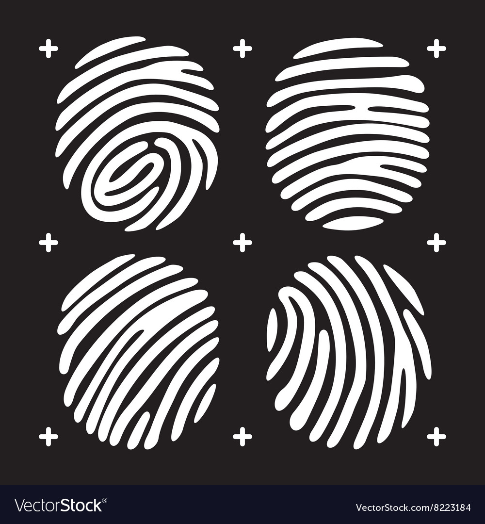 Fingerprint icon set