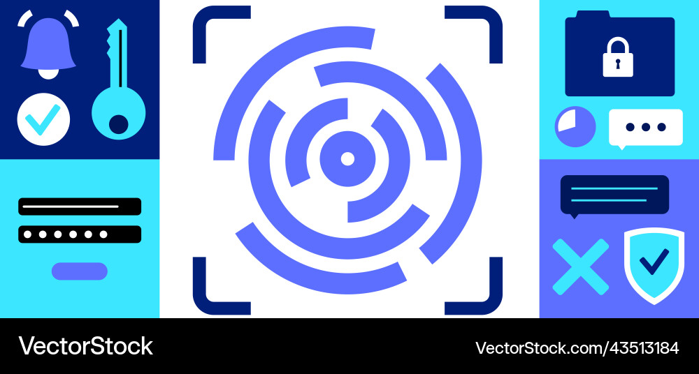 Fingerprint Scanning Technology Royalty Free Vector Image