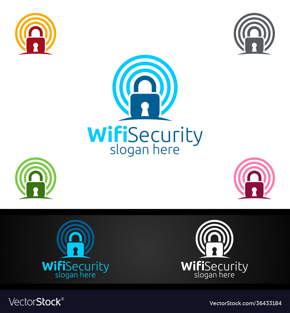 Wifi security logo for network internet