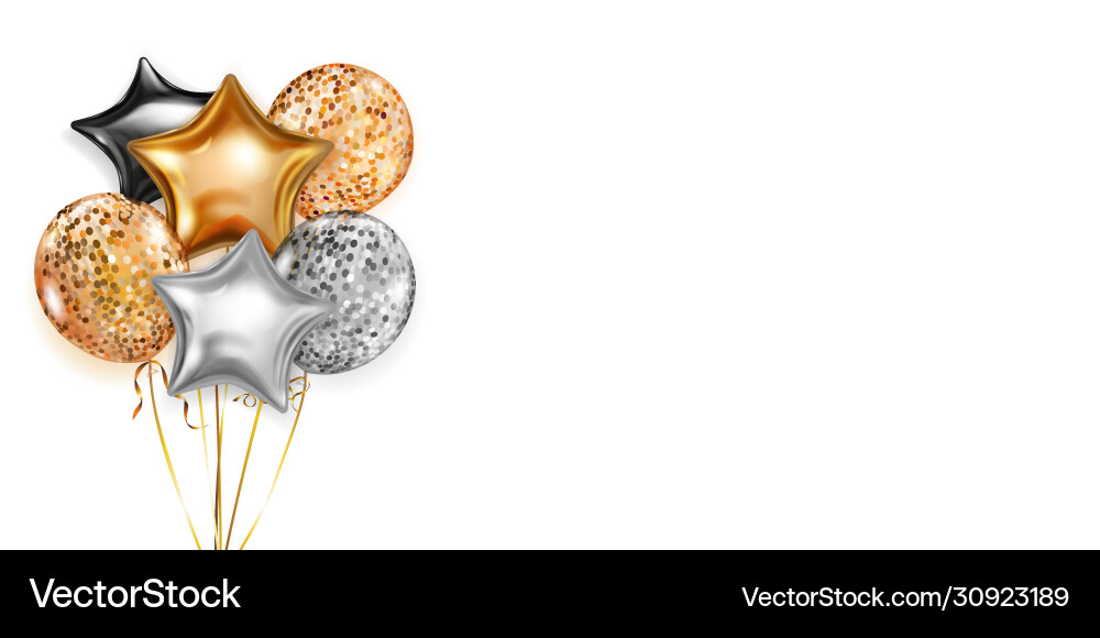 Bunch balloons Royalty Free Vector Image - VectorStock