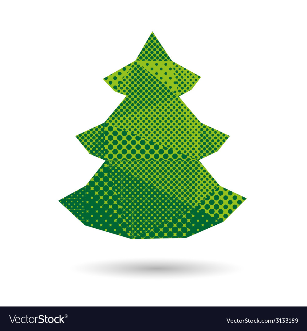 Christmas tree abstract isolated