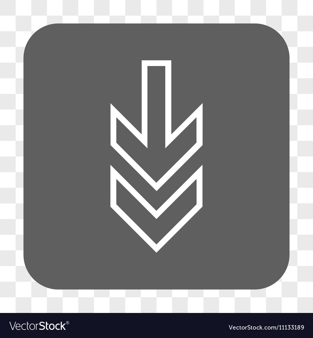 Direction down rounded square button Royalty Free Vector