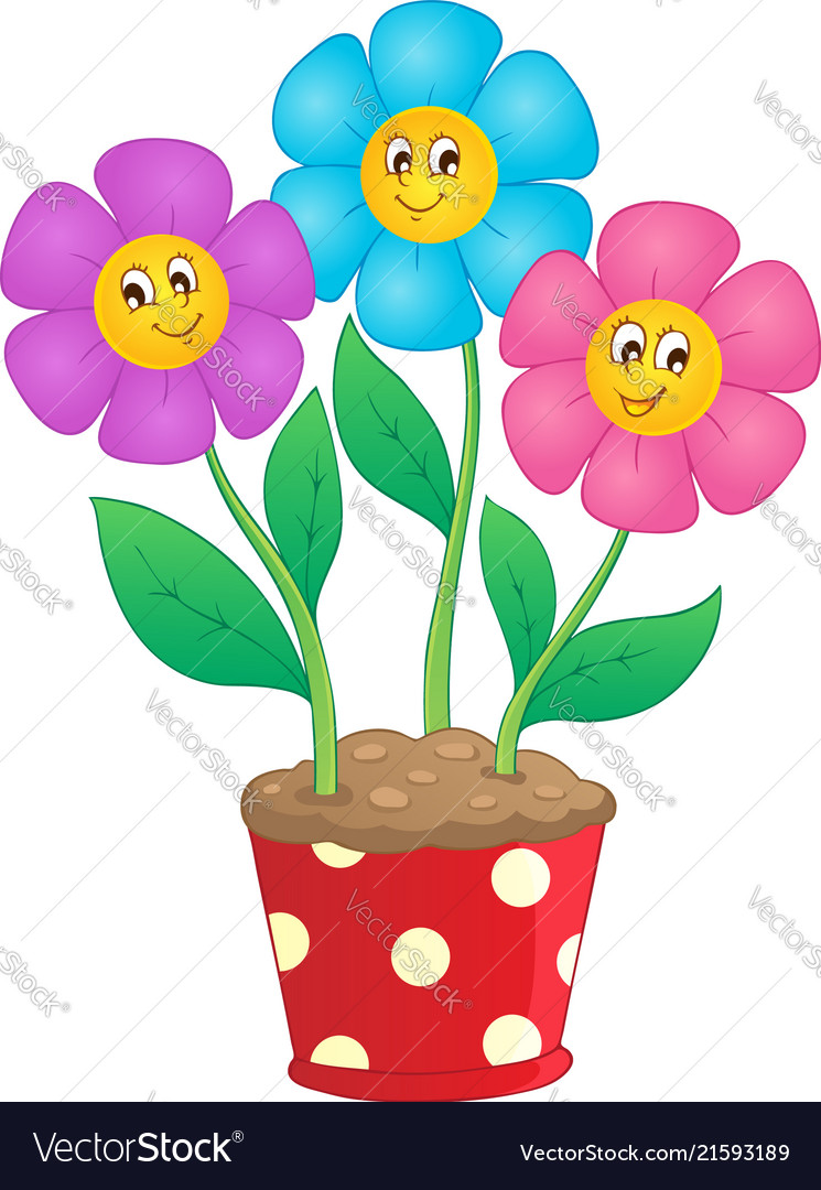 Flower theme image 7 Royalty Free Vector Image