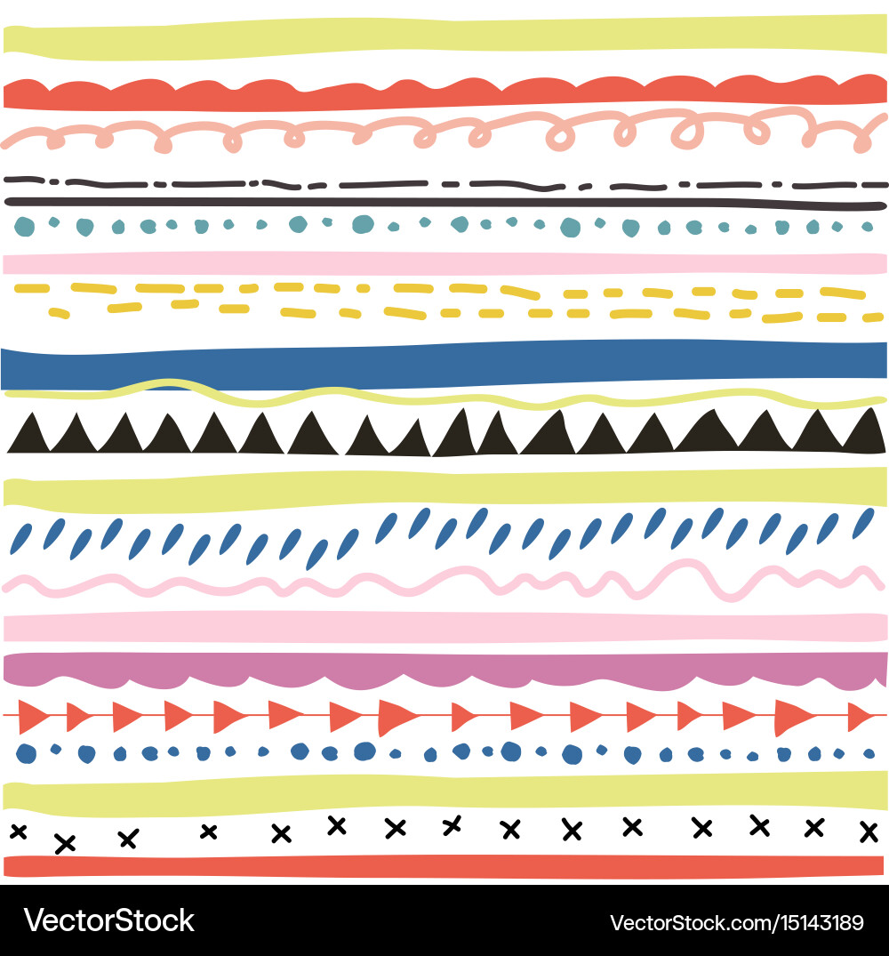 Hand drawn seamless pattern Royalty Free Vector Image