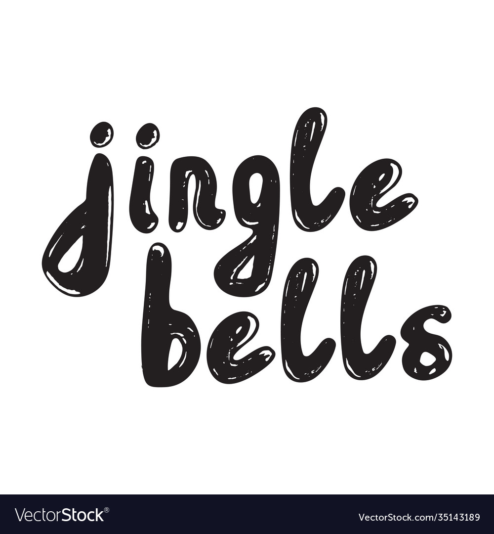 Jingle bells handwritten calligraphy