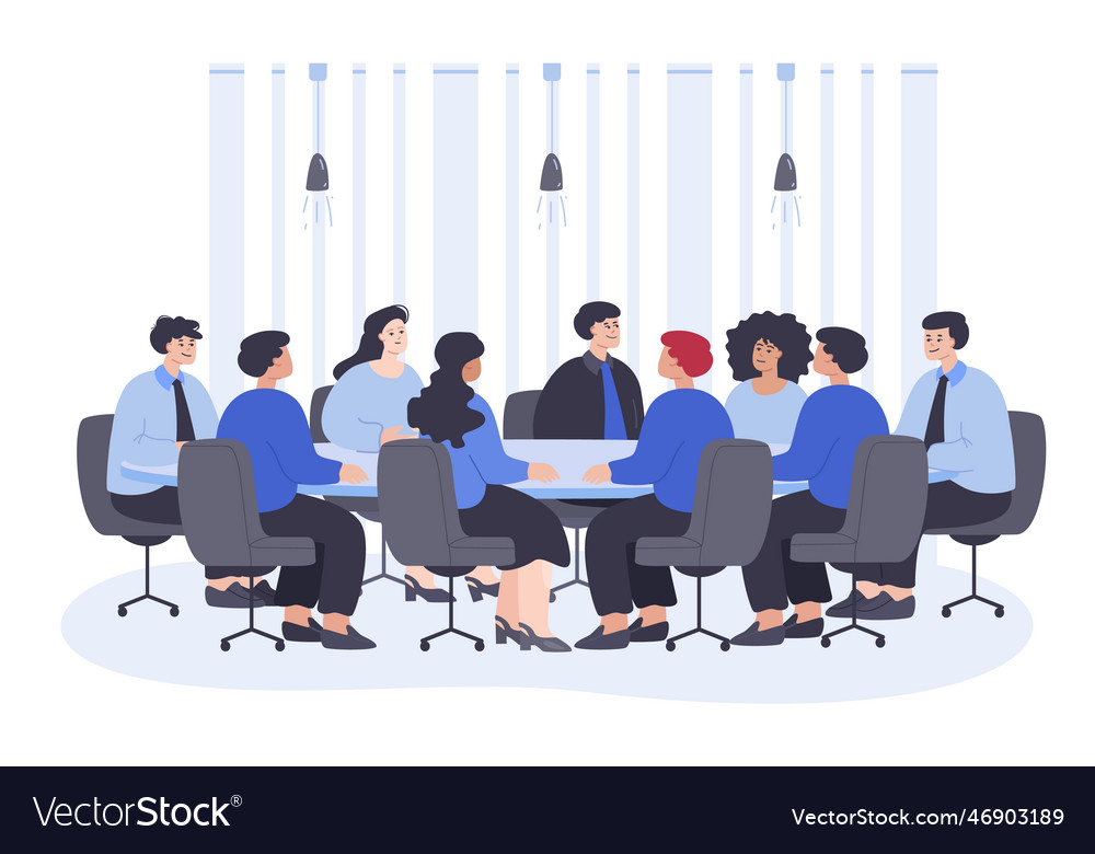 Meeting of politicians or corporate employees Vector Image