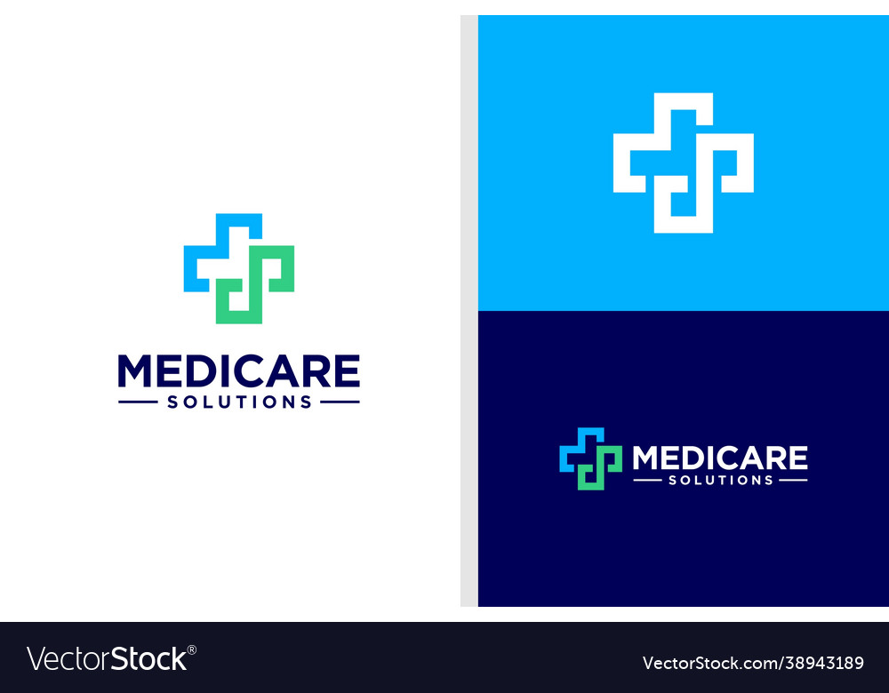 Ms logo healthcare editabel Royalty Free Vector Image