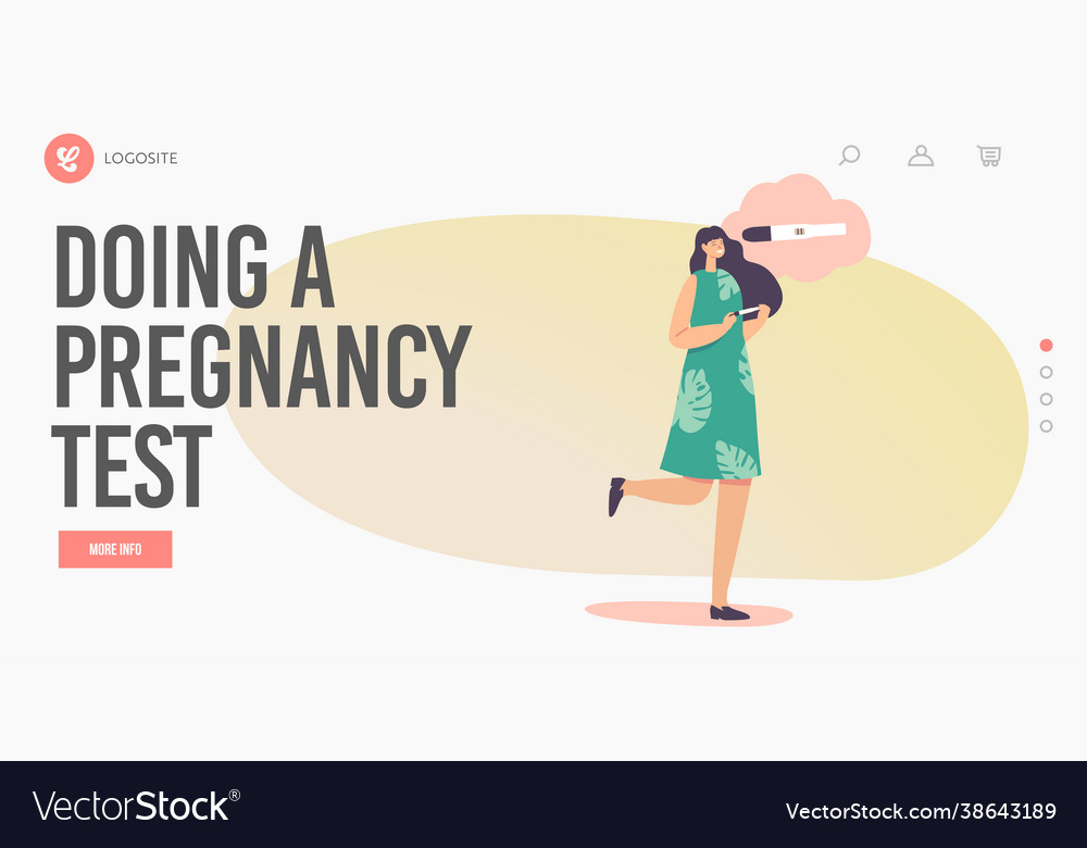 Positive pregnancy test landing page template