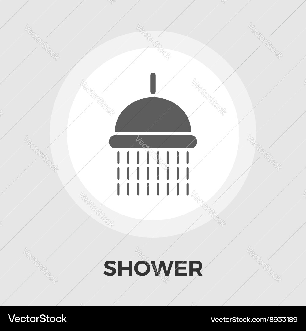 Shower flat icon Royalty Free Vector Image - VectorStock