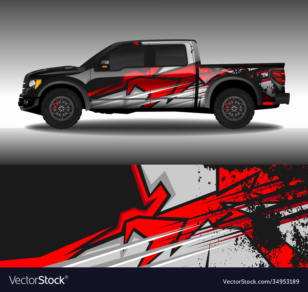 Wrap car decal design custom livery race rally Vector Image