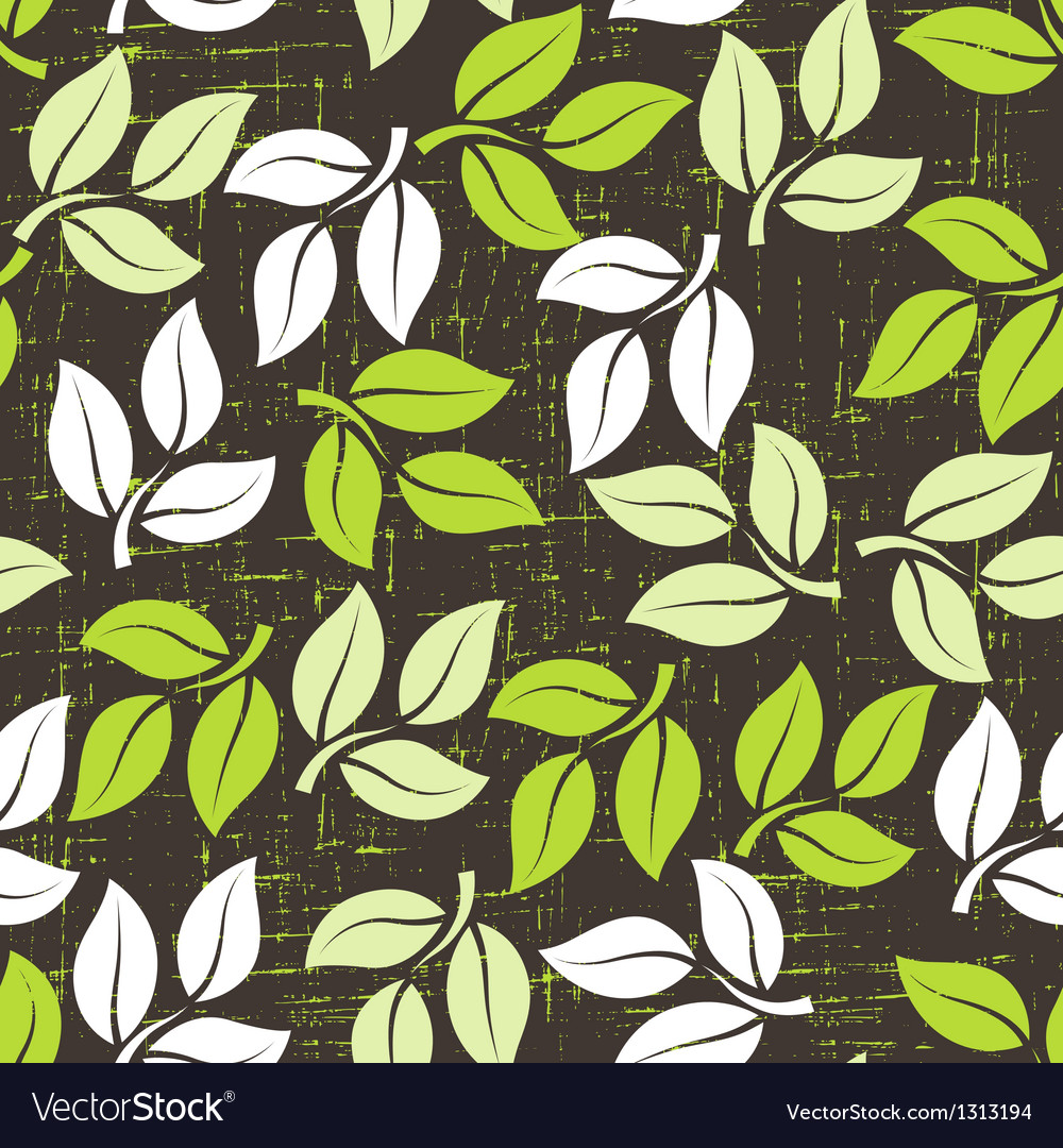 Seamless pattern with leaves