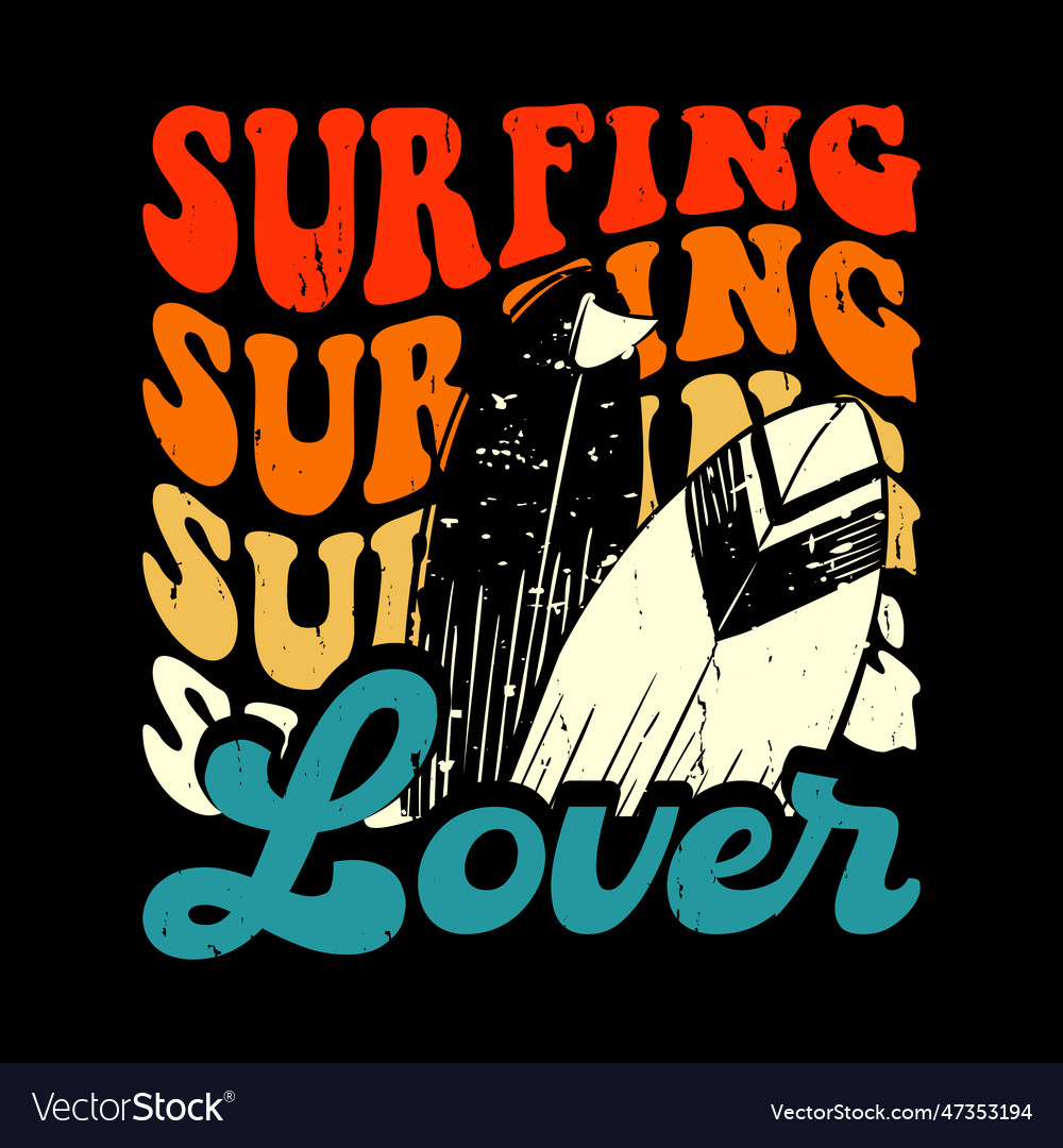 Surfen Sommer Urlaub T-Shirt Design