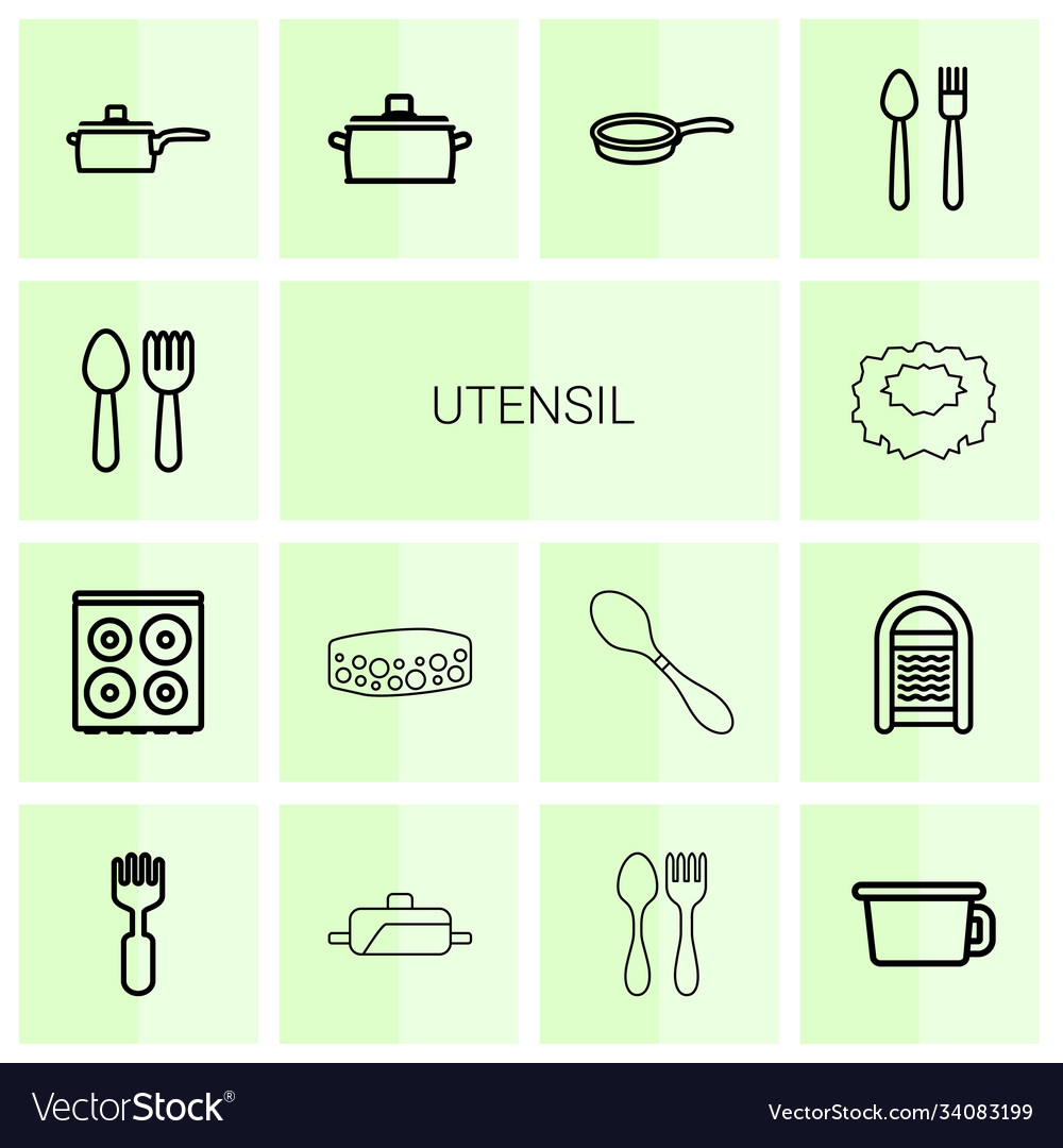 14 utensil icons