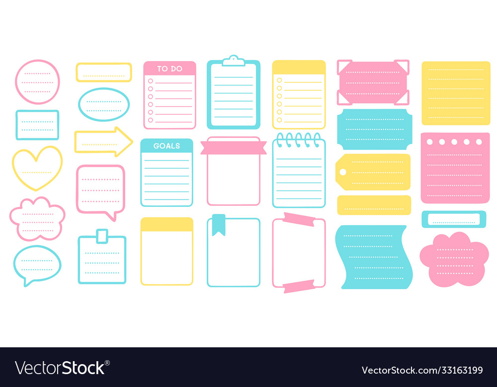 Old scrapbook paper pieces stamps and labels Vector Image