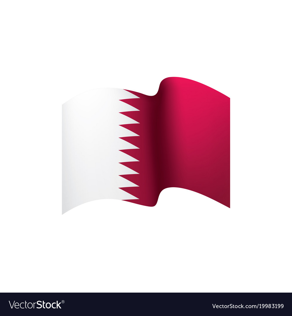 Qatar flag Royalty Free Vector Image - VectorStock