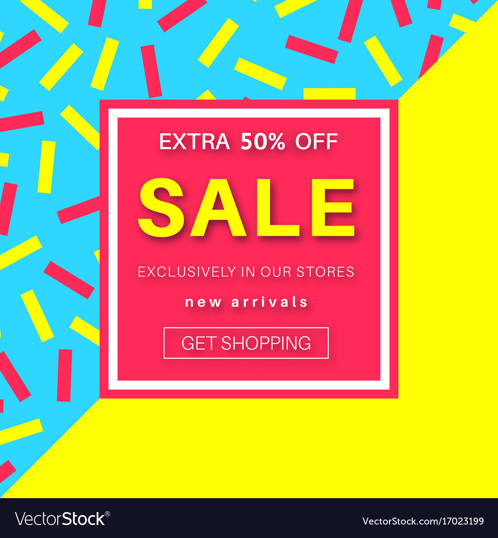 Sale banner for online shopping with discount