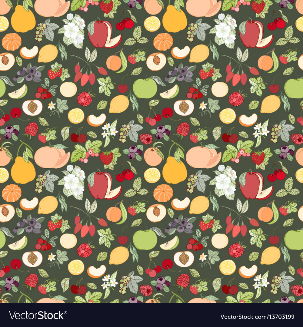 Seamless Fruit Pattern Royalty Free Vector Image