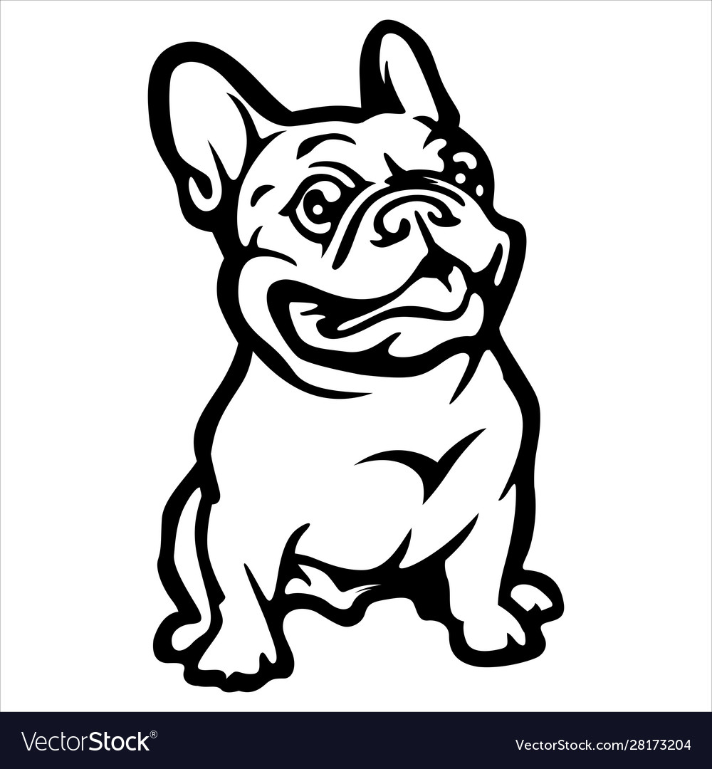 Cute Dogs Annimal Drawing Bulldog Cartoon Vector Image