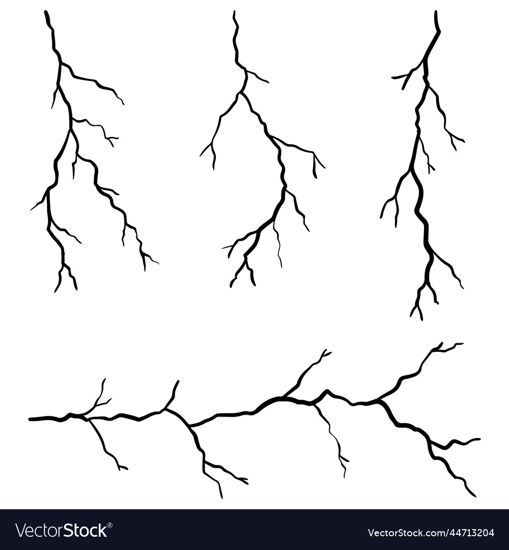 Doodle sketch style of hand drawn cracks cartoon Vector Image