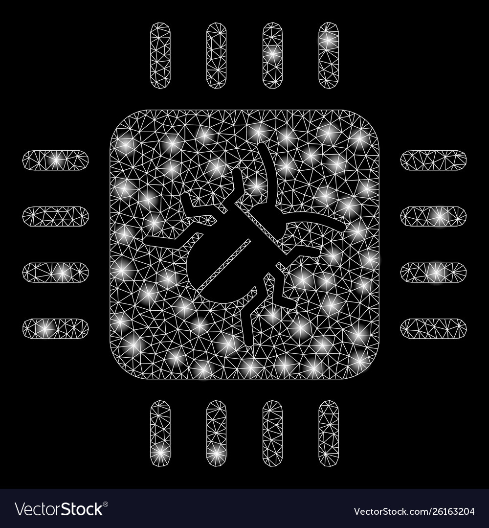 Flare mesh network hardware bug with spots Vector Image