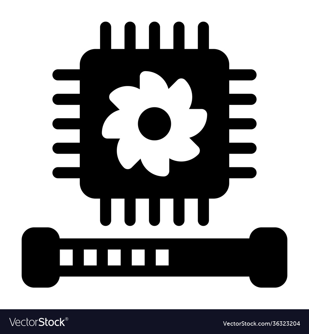 Microchip cooling Royalty Free Vector Image - VectorStock