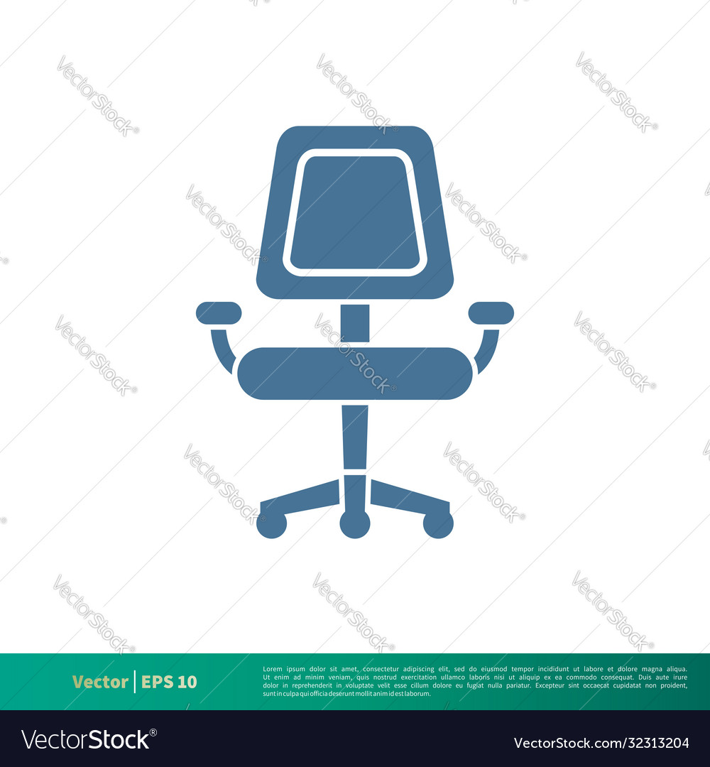 Work chair icon logo template design eps 10