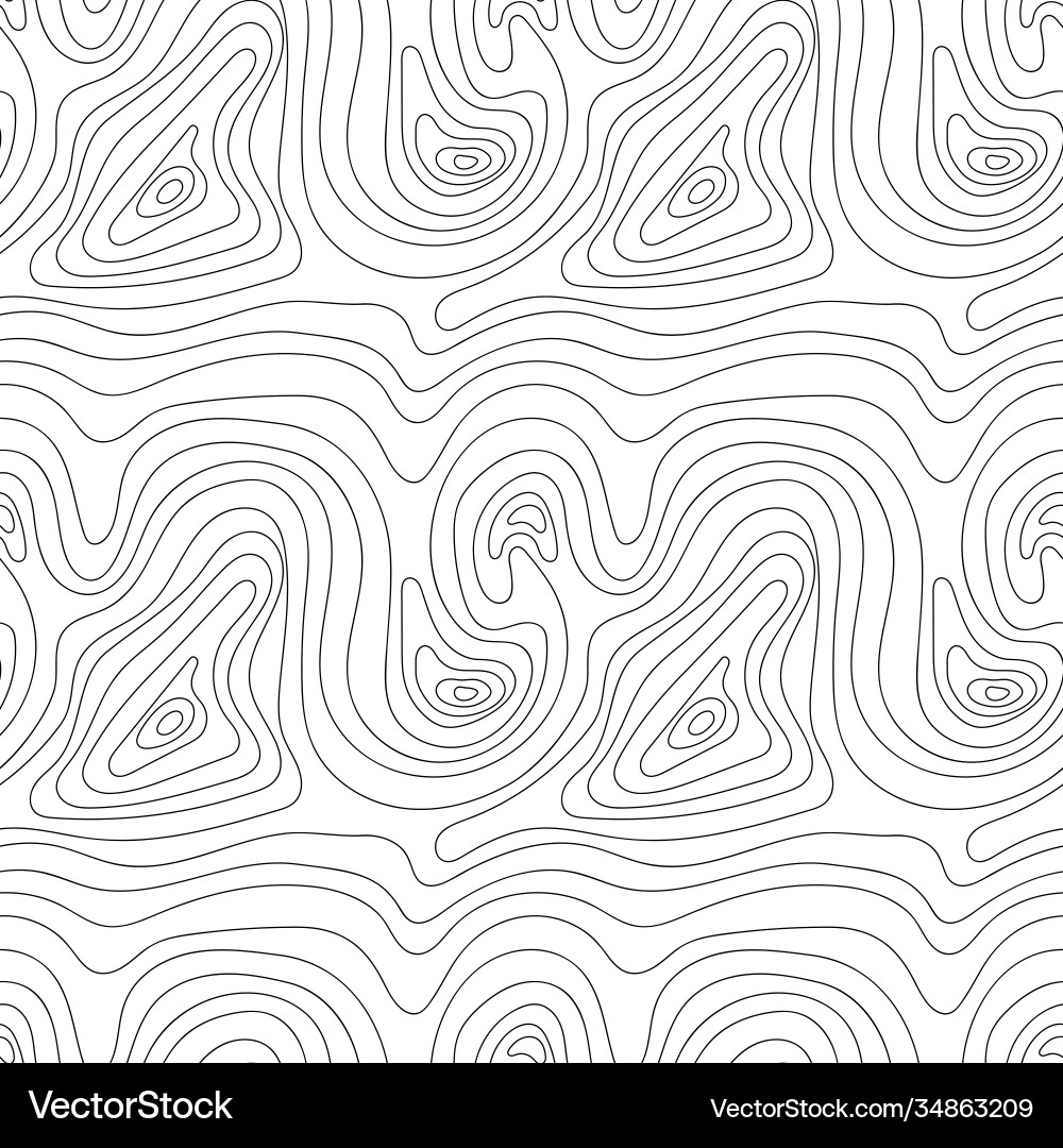Abstract seamless pattern with curved lines Vector Image