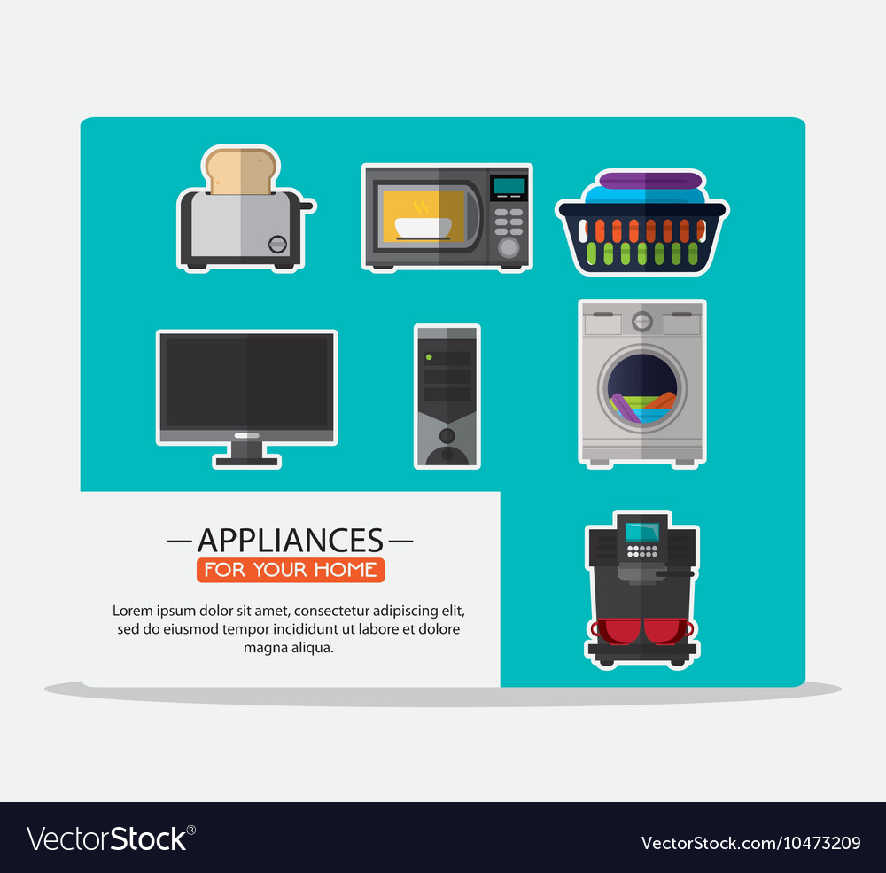 Appliances and supplies for home Royalty Free Vector Image