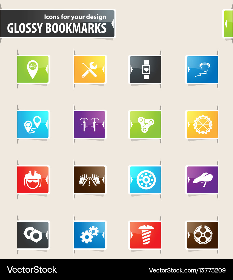 Bicycle icon set Royalty Free Vector Image - VectorStock