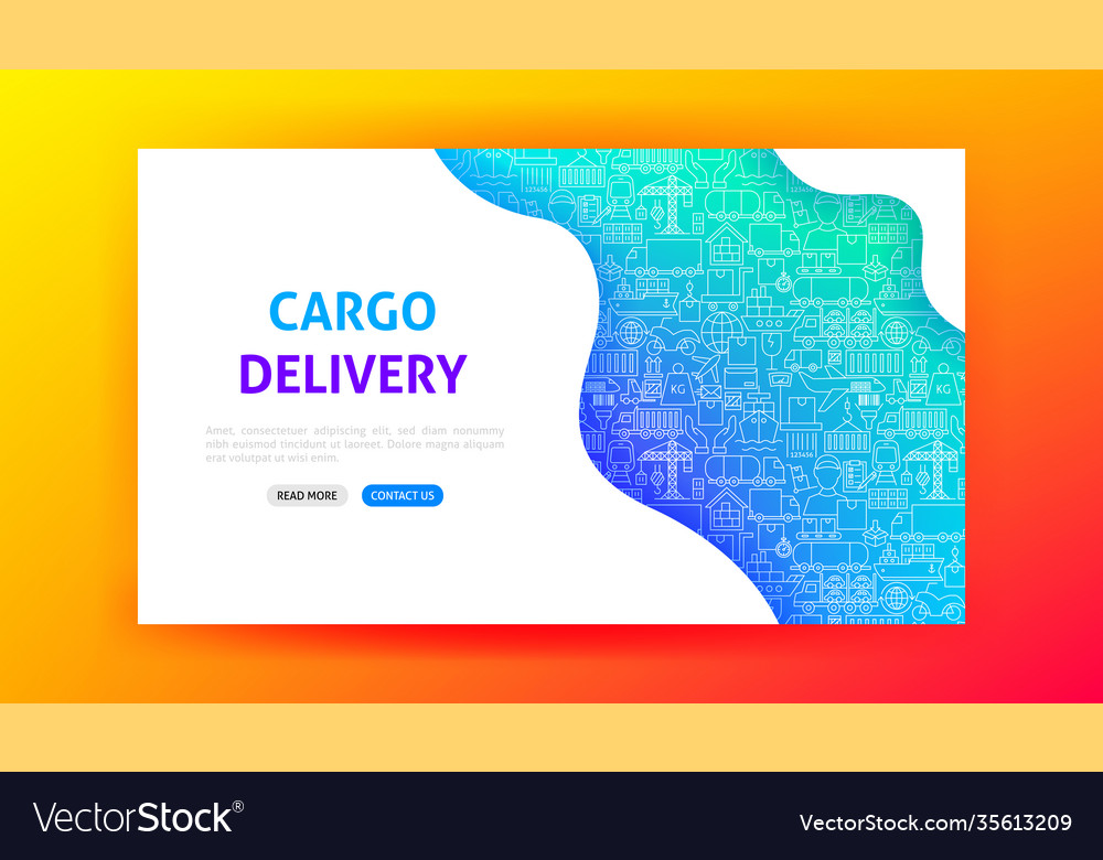 Cargo delivery landing page