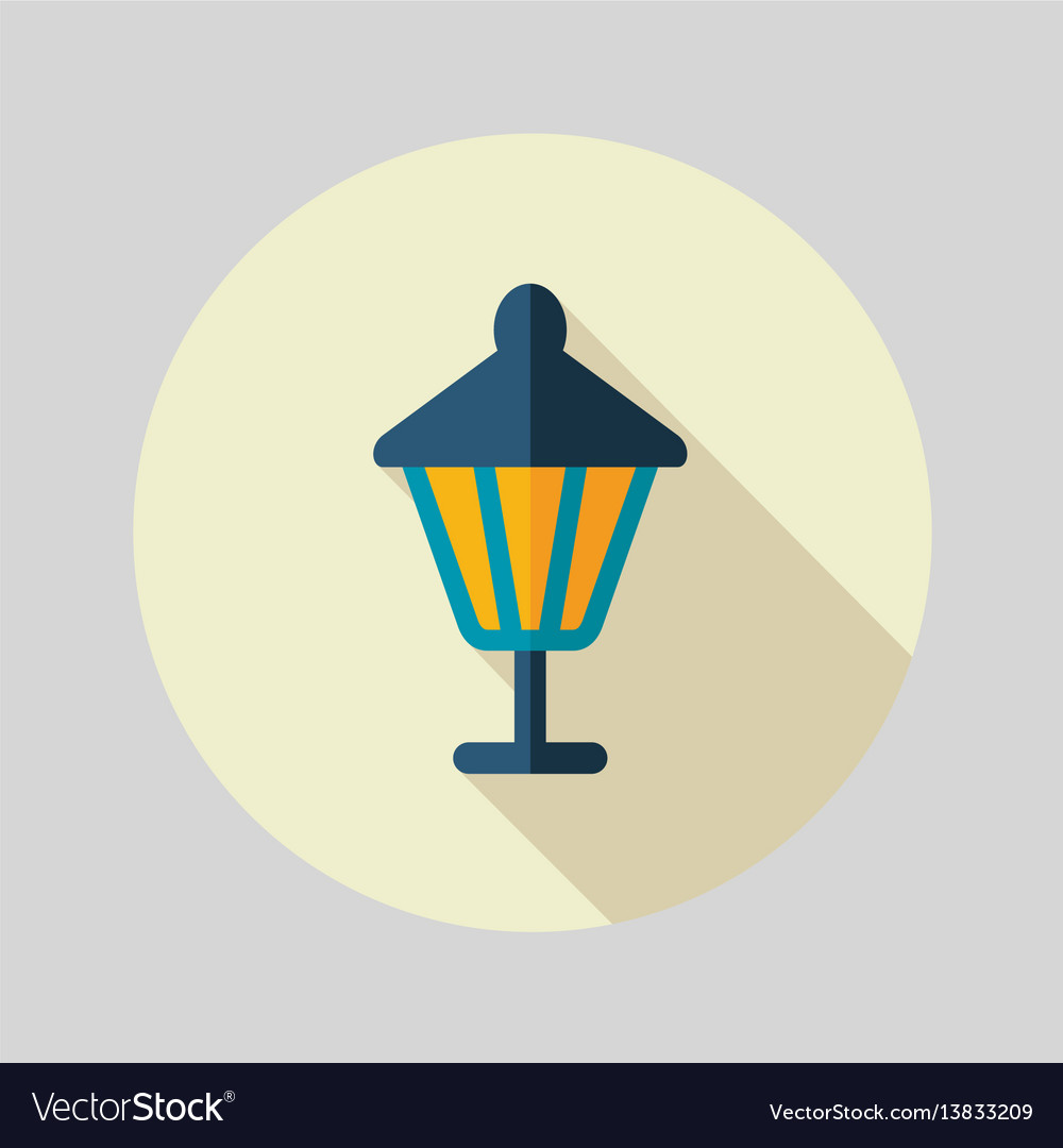 Garden lantern flat icon Royalty Free Vector Image