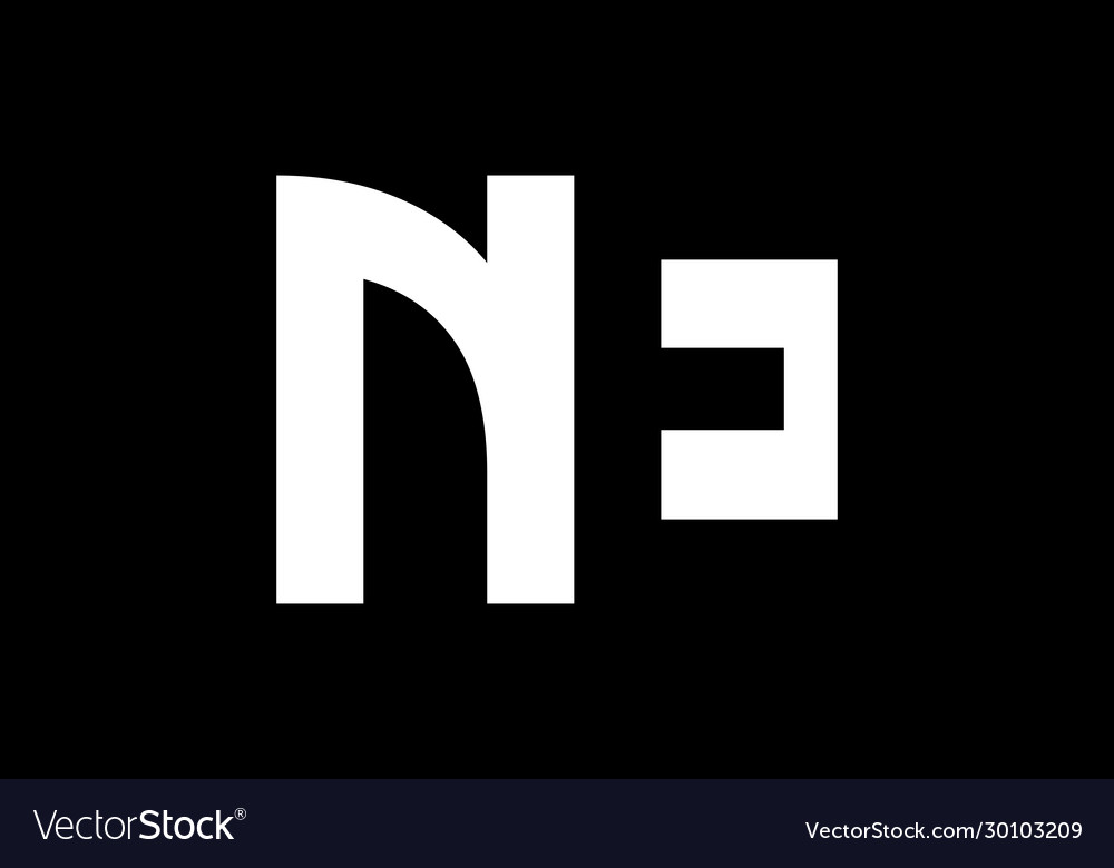 N e ne initial letter logo design template