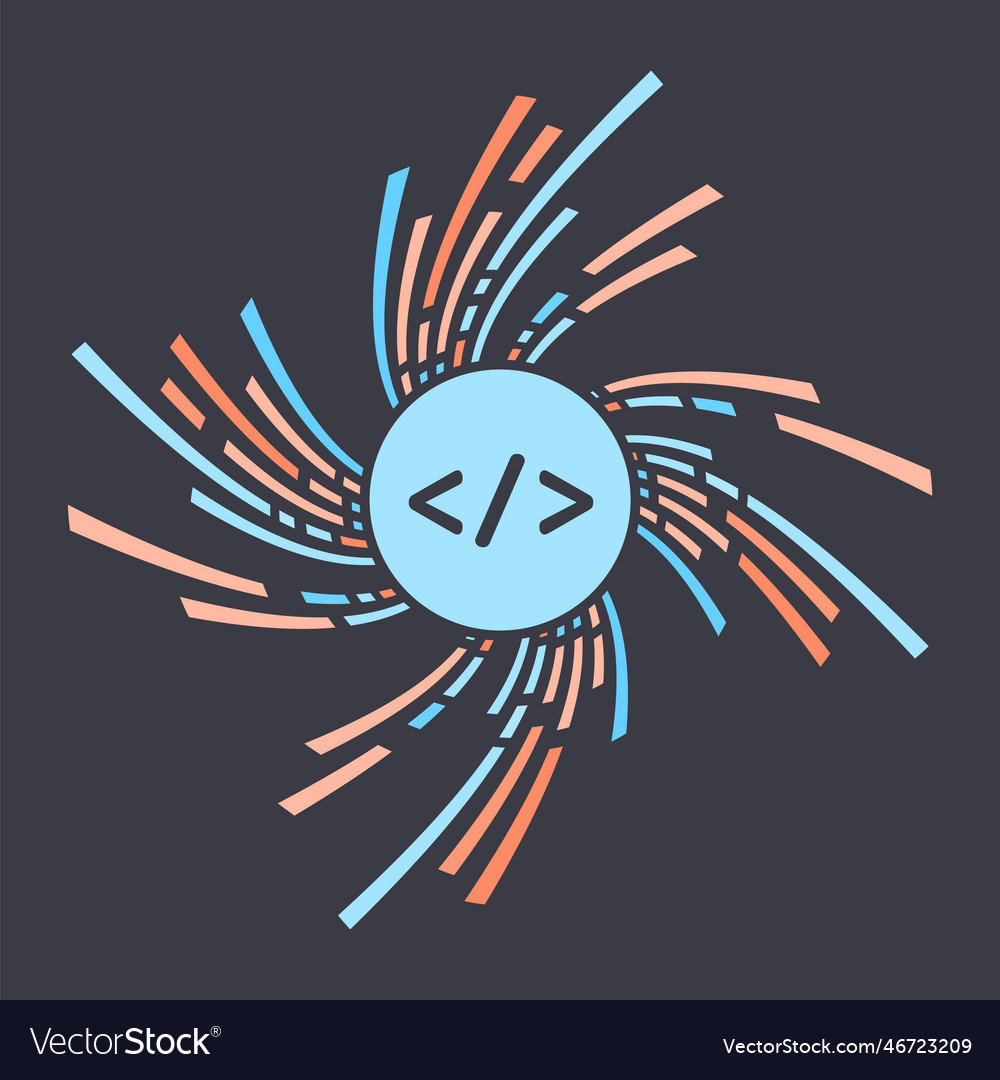 Online programming course featuring coding Vector Image