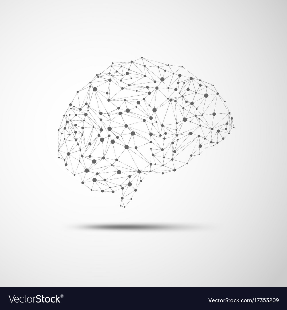 Wireframe brain Royalty Free Vector Image - VectorStock