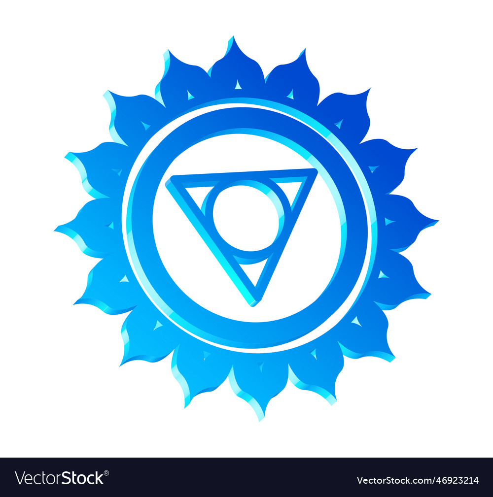 3d vishuddha chakra Royalty Free Vector Image - VectorStock