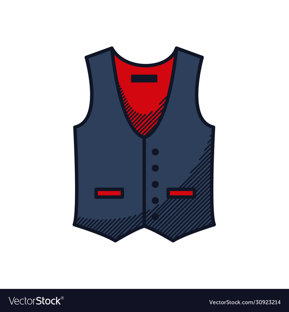 Happy fathers day concept elegant vest icon line