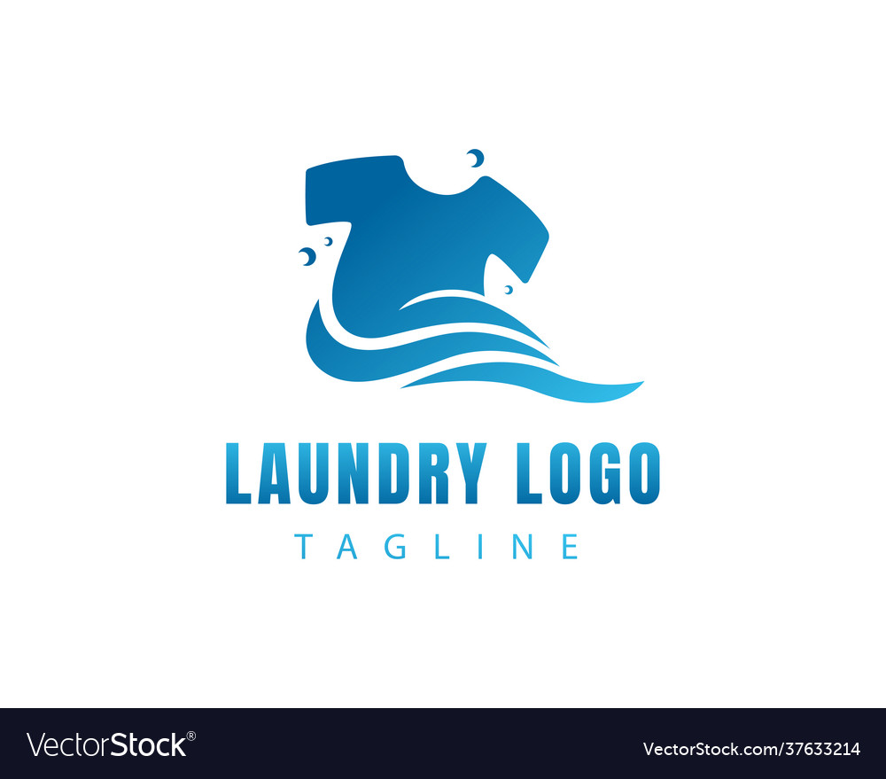 Laundry logo creative clean wash Royalty Free Vector Image