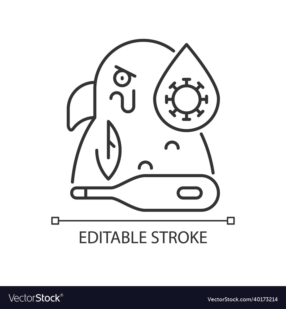 Psittacosis linear icon