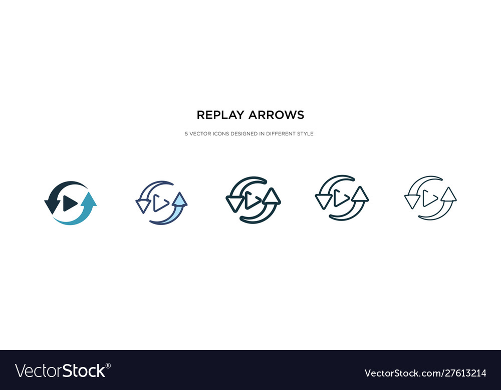 Replay arrows icon in different style two