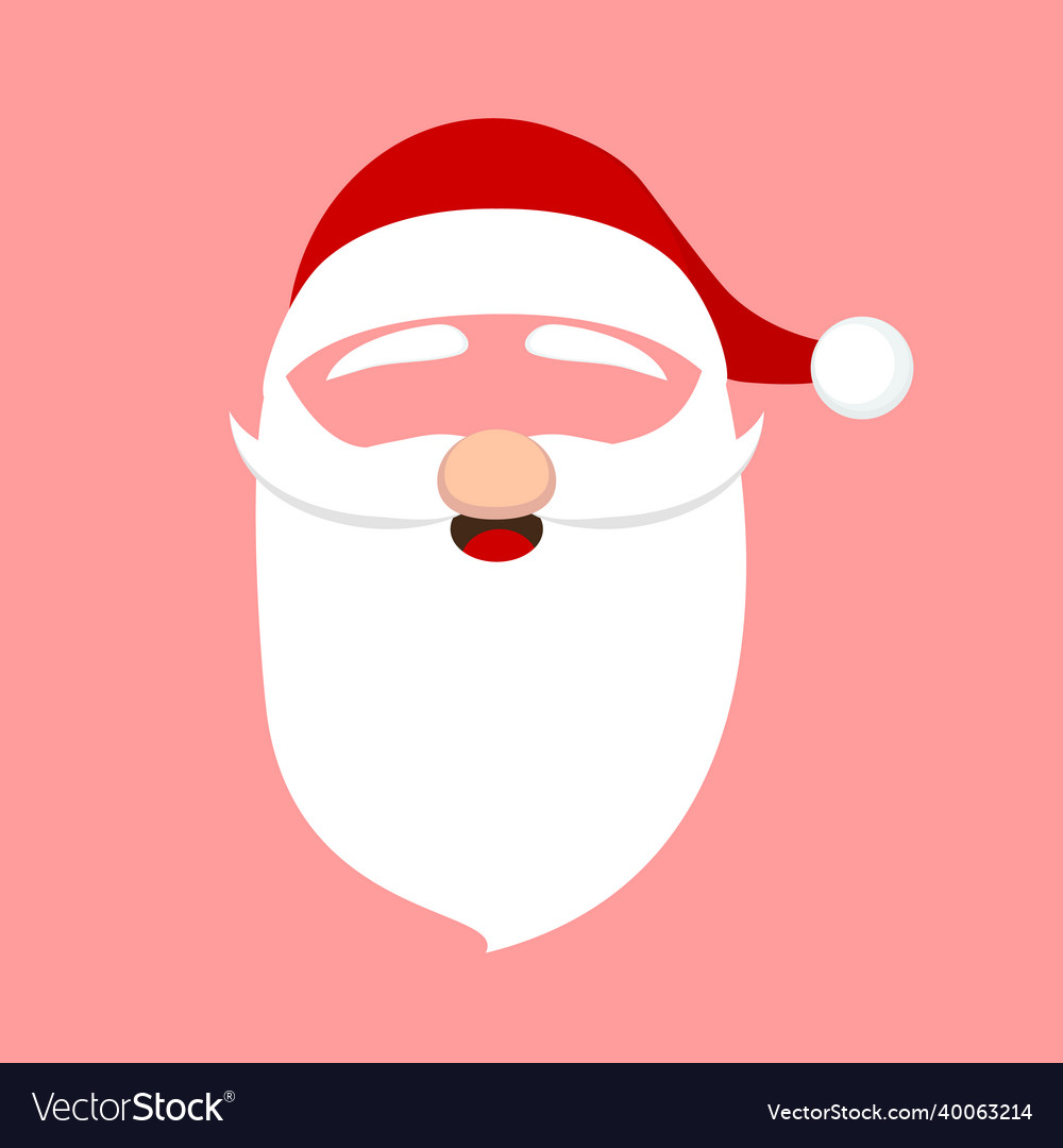 Santa claus face mask for christmas design Vector Image