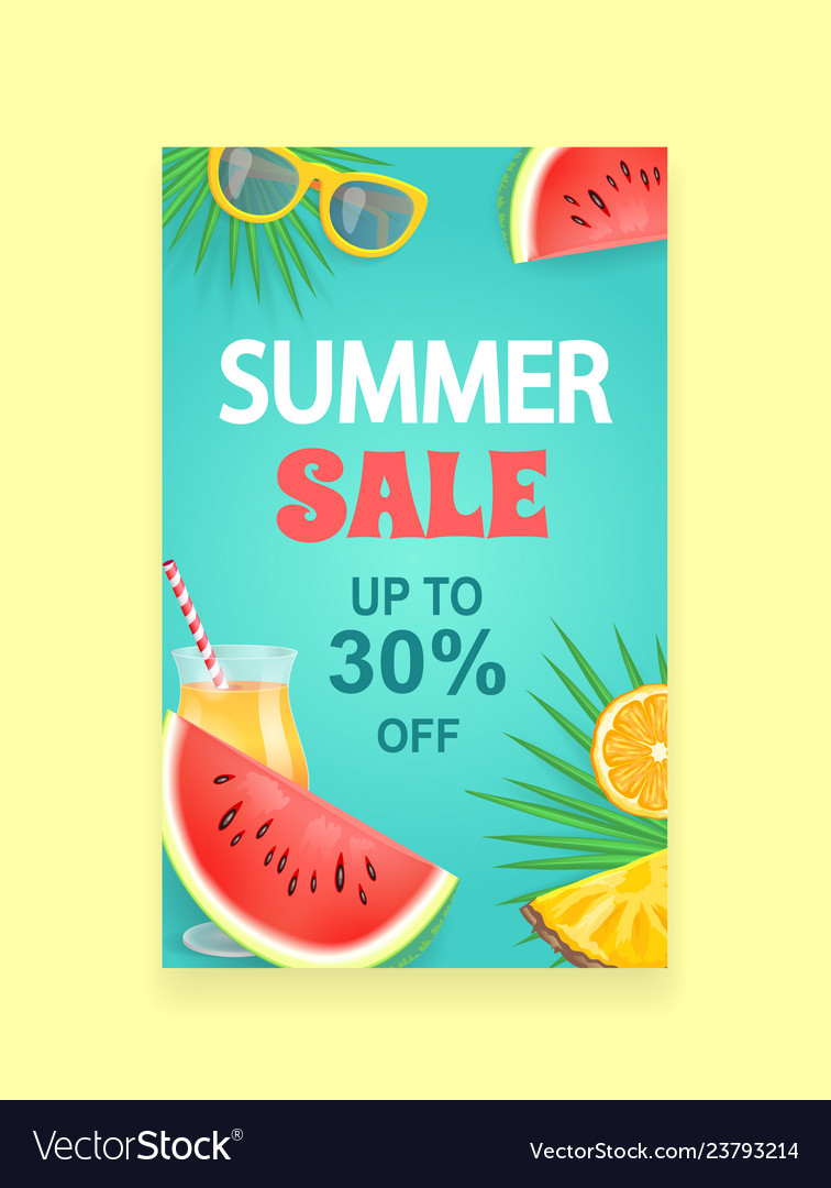 Summer sale banner promotion leaflet sample