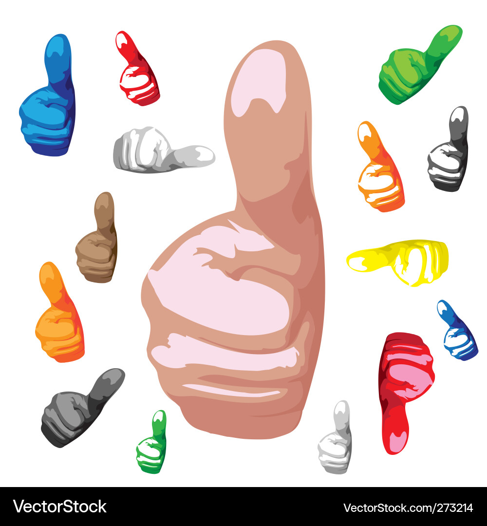 Thumbs Royalty Free Vector Image - VectorStock