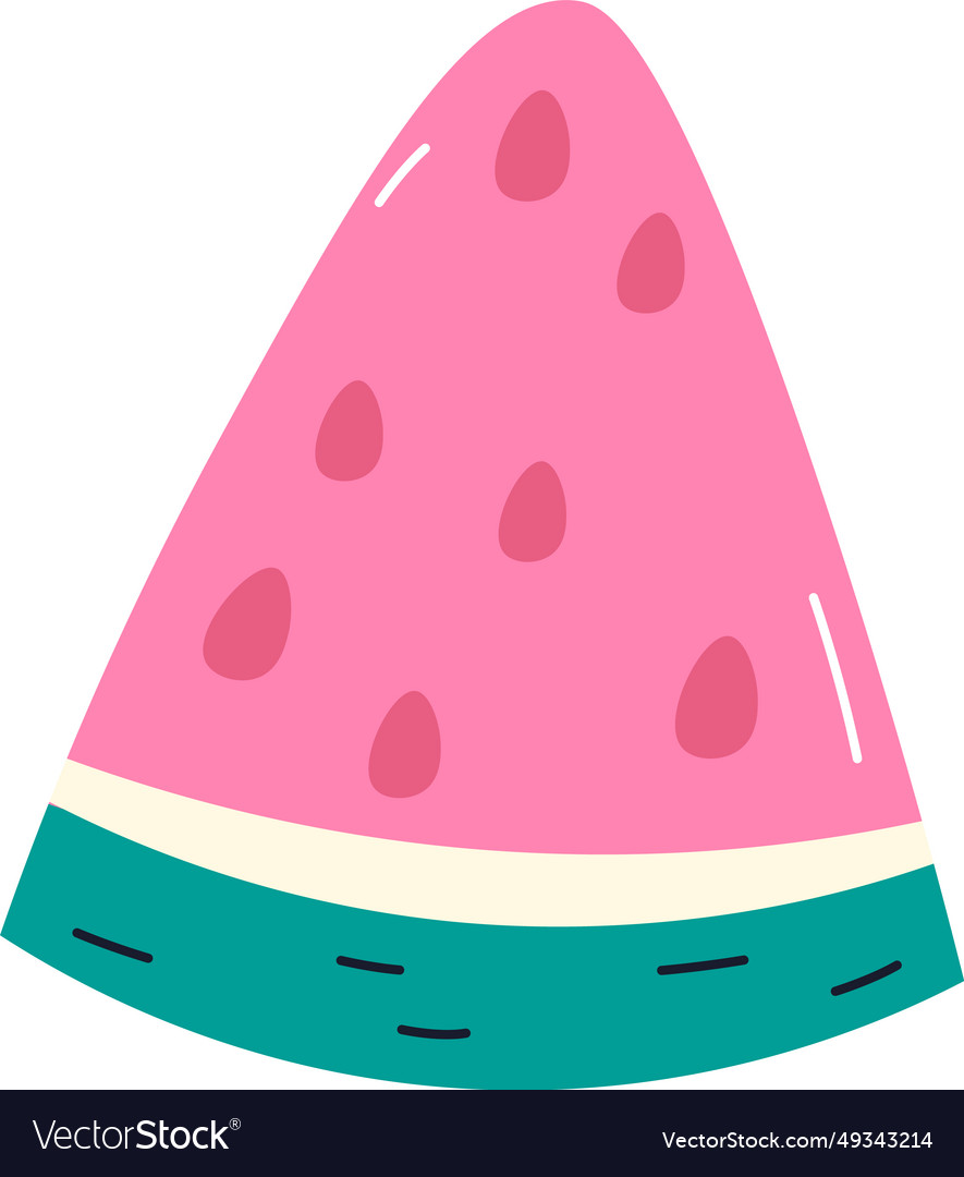 Watermelon fruit slice Royalty Free Vector Image