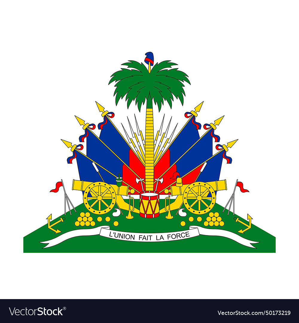 Coat of arms haiti Royalty Free Vector Image - VectorStock