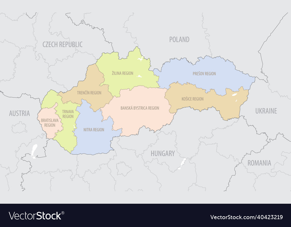 Detailed location map of slovakia in europe