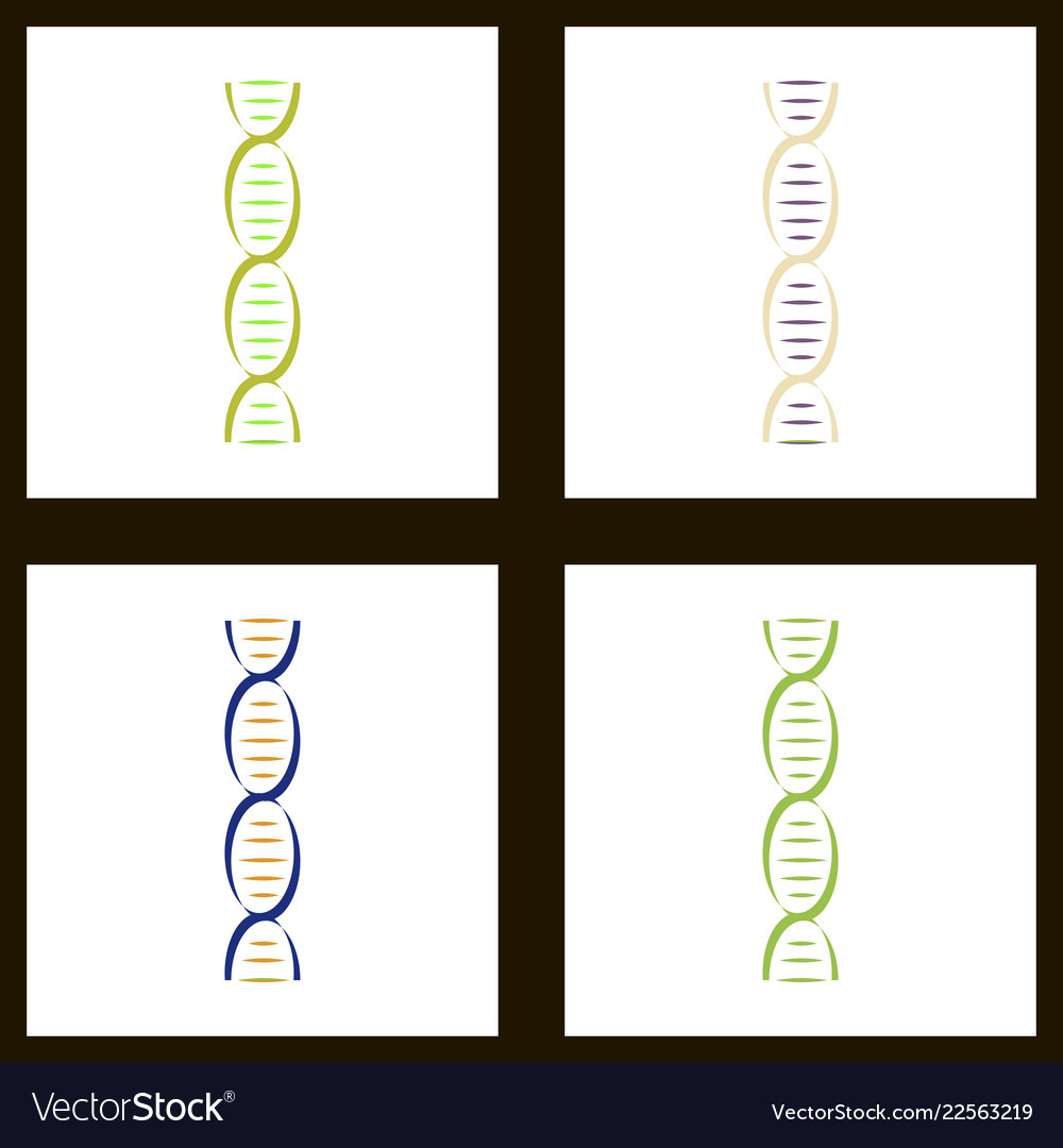 Dna genetic sign elements and icons collection Vector Image